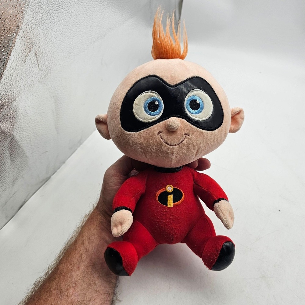 Disney Pixar The Incredibles Jack-Jack Plush Stuffed Toy Small Red Suit Cute
